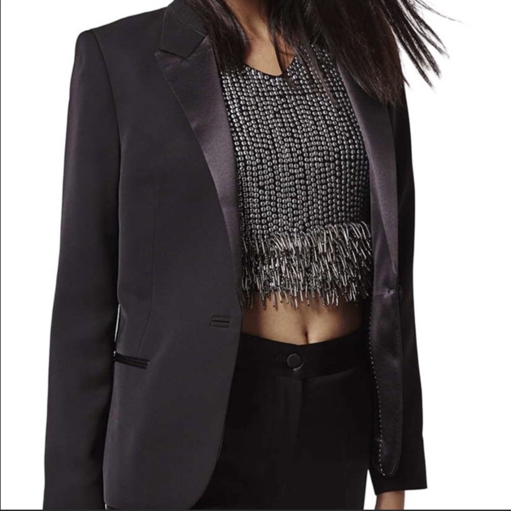 NWOT Topshop Black Tuxedo Blazer - Size 4